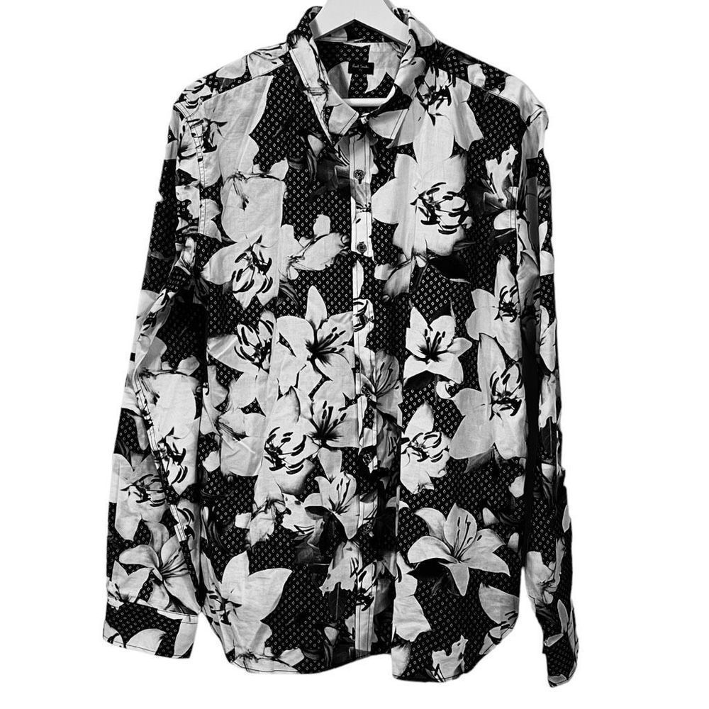 Paul smith floral‎ button front long sleeve size large